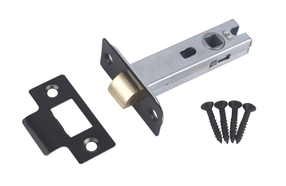 Image of Smith & Locke Black Tubular Mortice Latch 80mm Case - 58mm Backset 