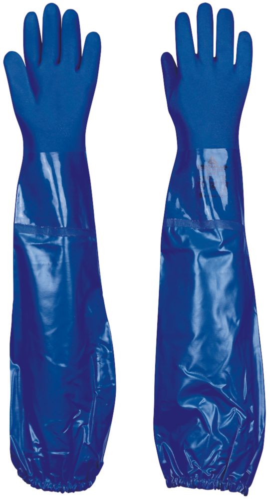 Image of Delta Plus VE766 Chemical Gauntlet Blue Large 