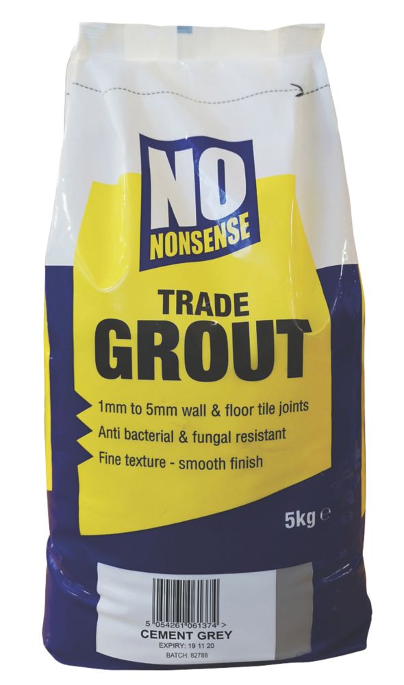 Image of No Nonsense Wall & Floor No Mould Grout Cement Grey 5kg 