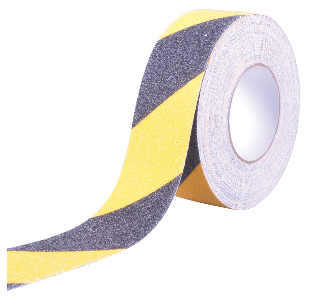 Image of Anti-Slip Tape Black / Yellow 18m x 50mm 