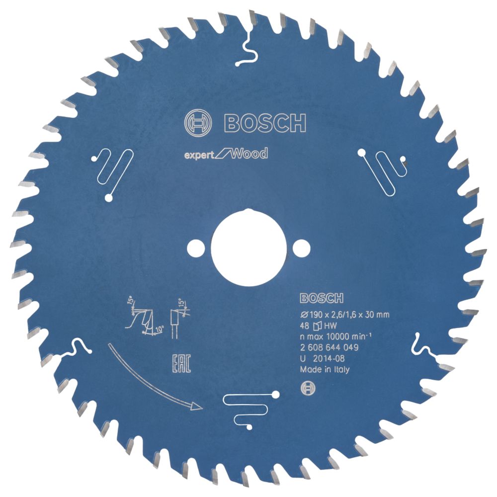 Image of Bosch Expert Wood Circular Saw Blade 190mm x 30mm 48T 