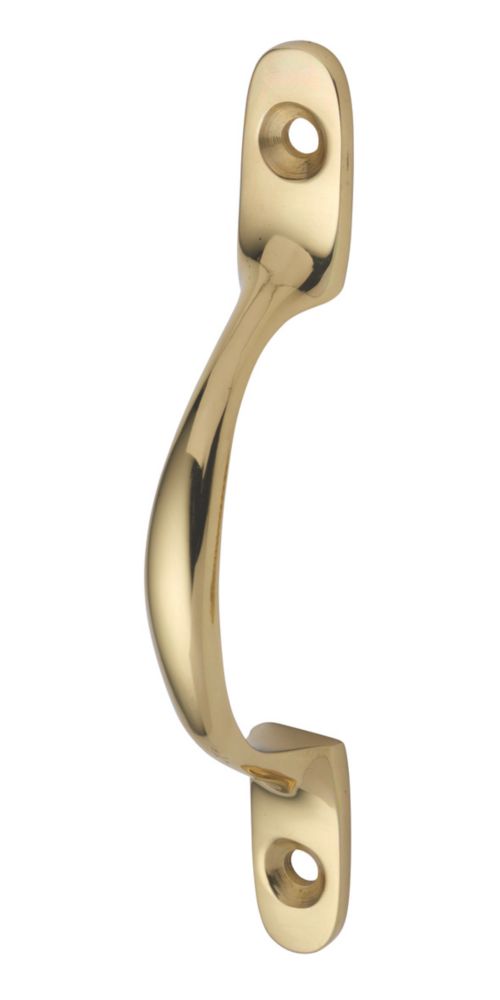Image of Carlisle Brass Sash Pull Handle Polished Brass 101.5mm x 12mm 