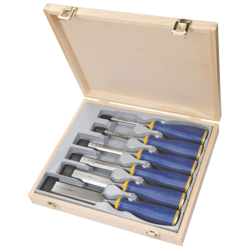 Image of Irwin Marples Bevel Edge Wood Chisel Set 6 Pieces 