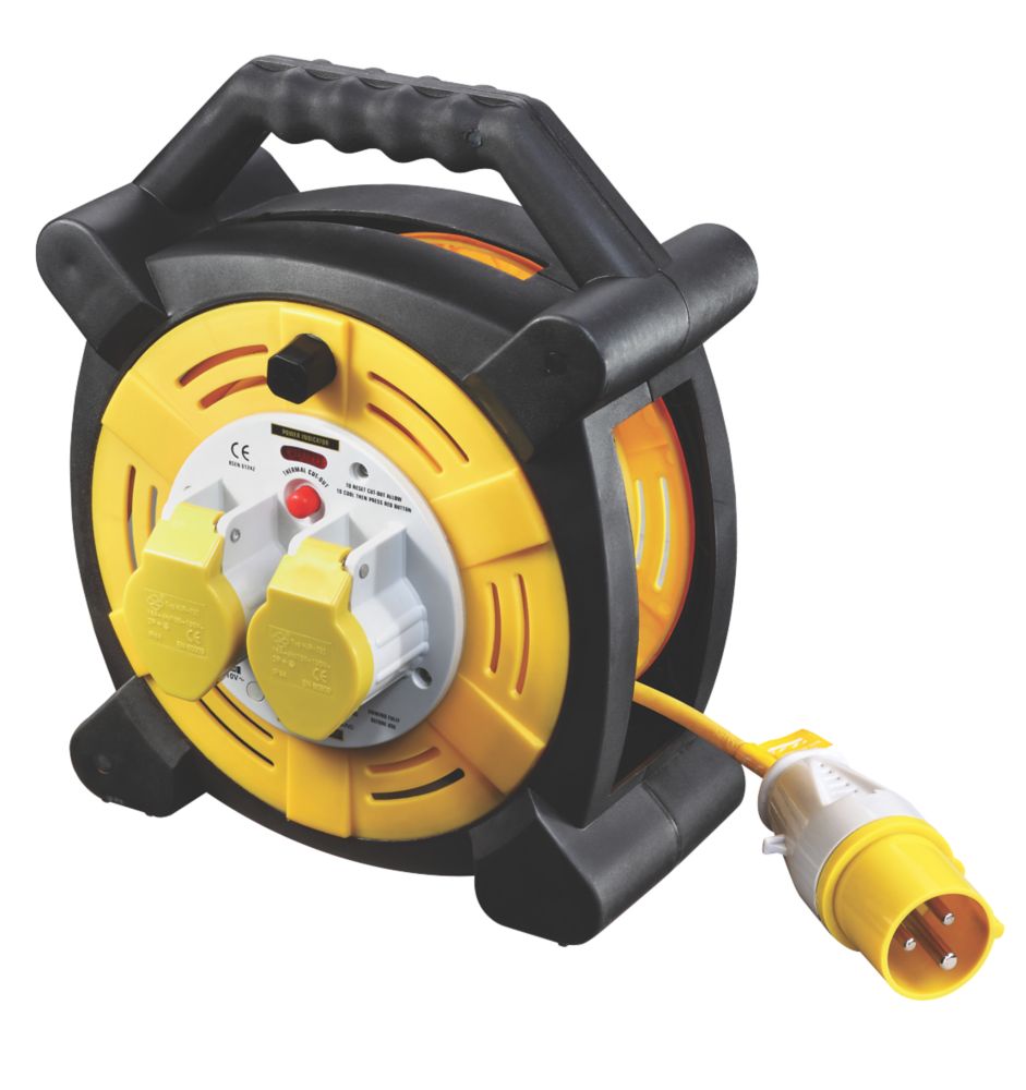 Image of Masterplug LVHLT2516/2-XD 16A 2-Gang 25m Cable Reel 110V 