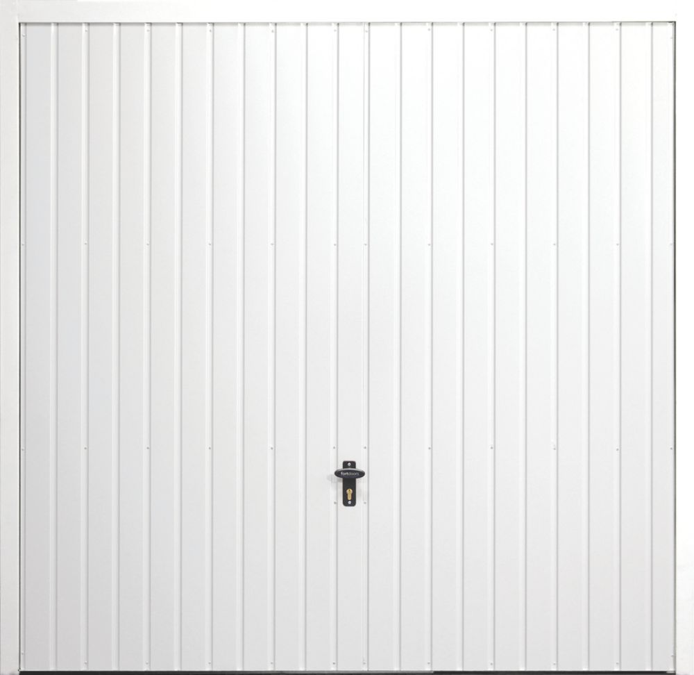 Image of Gliderol Vertical 7' 6" x 6' 6" Non-Insulated Framed Steel Up & Over Garage Door White 