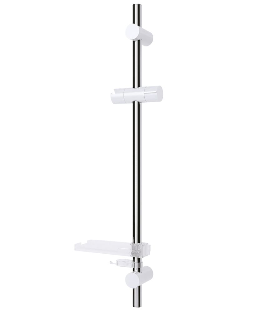 Image of Triton Easi-Fit Riser Rail White & Chrome 670mm 