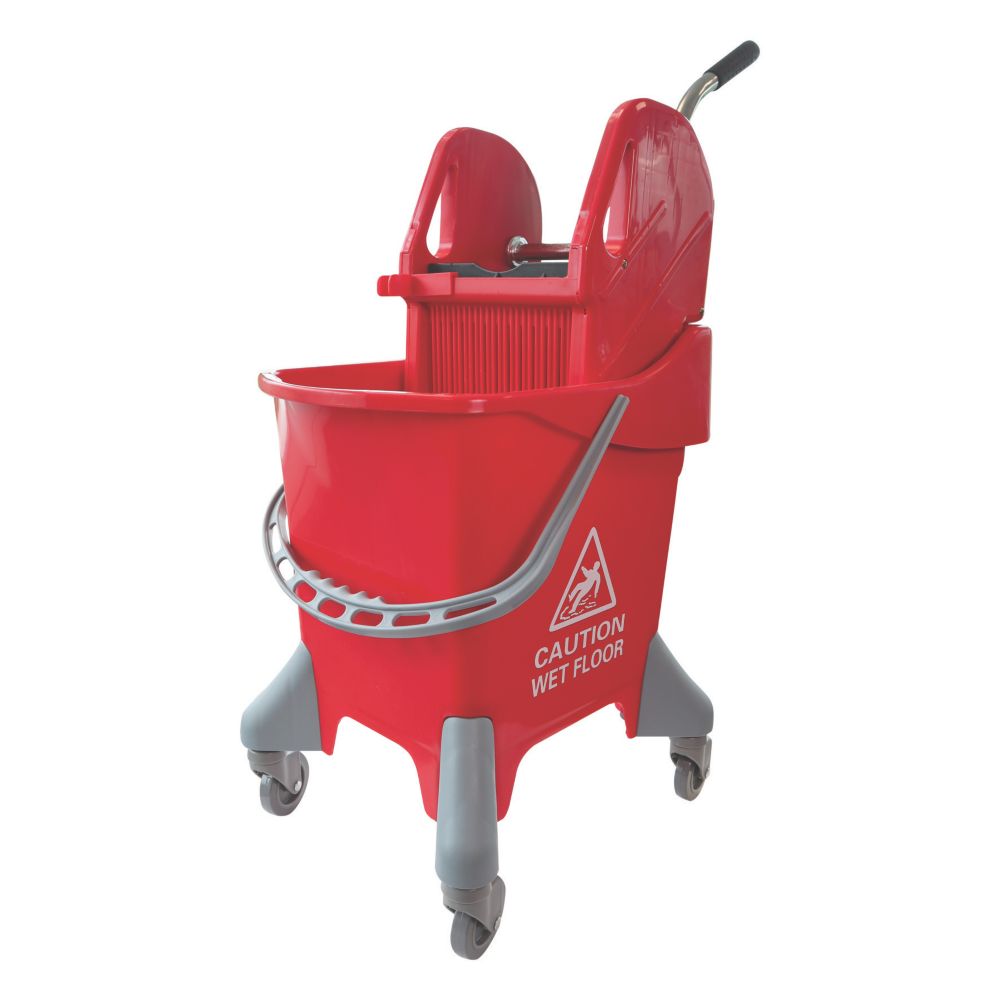 Image of Stronghold Healthcare Kentucky Mop Bucket Red 25Ltr 