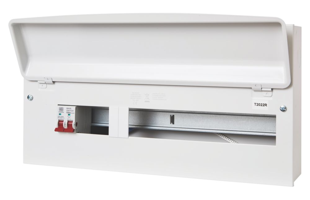 Image of MK Sentry 21-Module 19-Way Part-Populated Main Switch Consumer Unit 