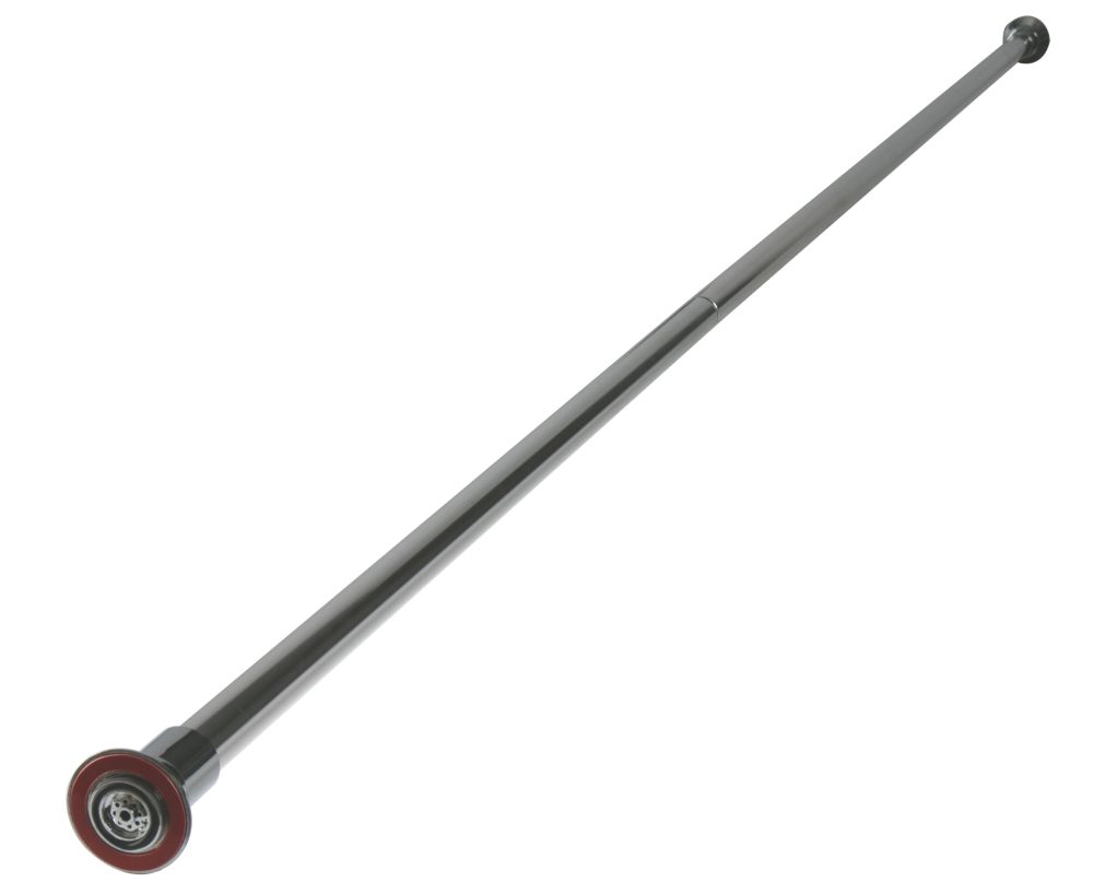 Image of Croydex Straight Shower Curtain Rail Aluminium Chrome 1100-2600mm 