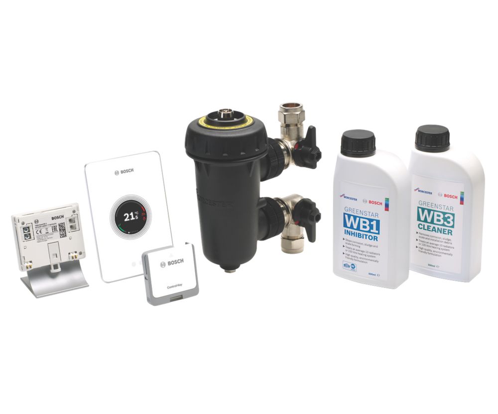 Image of Worcester Bosch Greenstar Easy White RF Wired or Wireless Heating & Hot Water System Care Pack 