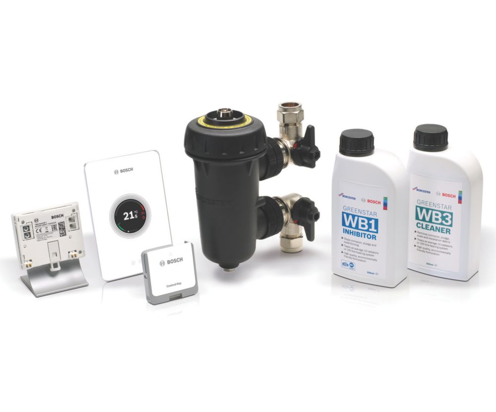 Image of Worcester Bosch Greenstar Easy White RF Wired or Wireless Heating & Hot Water System Care Pack 