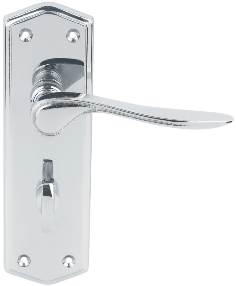 Image of Smith & Locke Kilve LoB WC Door Handles Pair Polished Chrome 