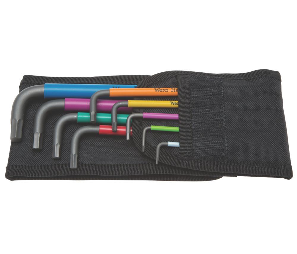 Image of Wera L-Keys Imperial Multicolour BlackLaser Hex-Plus Set 9 Pieces 