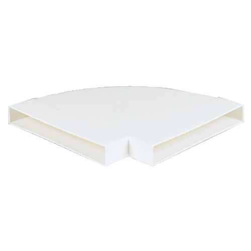Image of Manrose Horizontal Flat Channel 90Â° Bend White 225mm 