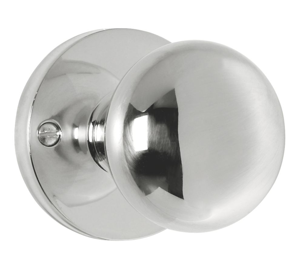 Image of Carlisle Brass Mushroom Mushroom Mortice Knob 61mm Pair Polished Chrome 
