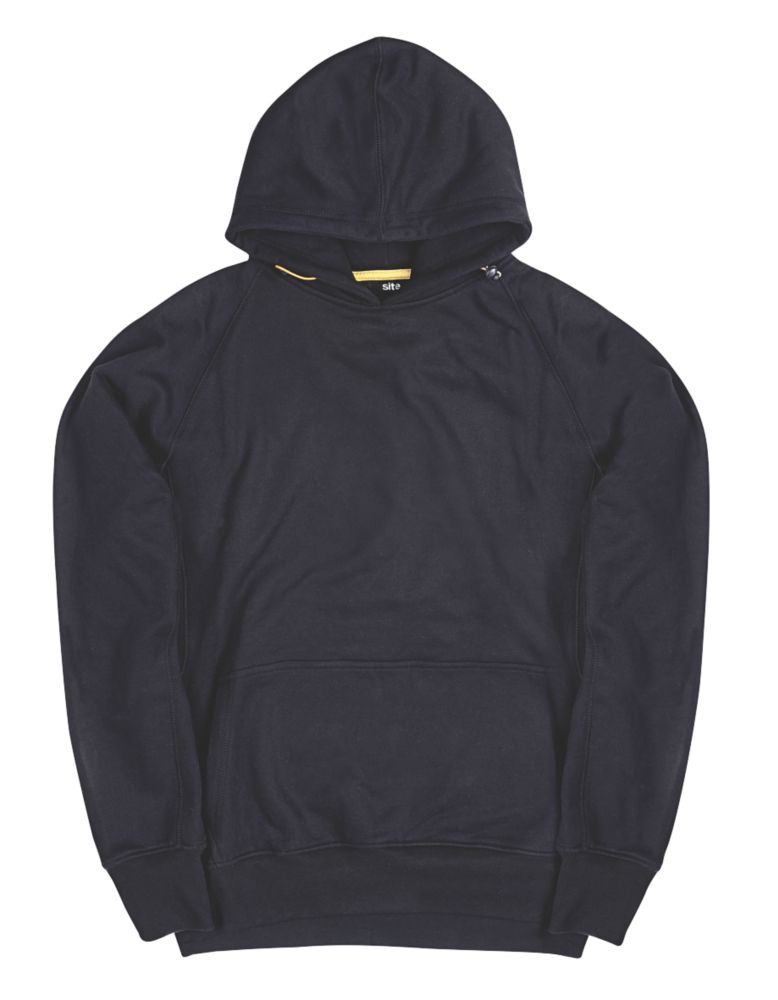 Image of Site Alder Hooded Sweatshirt Black Medium 39" Chest 