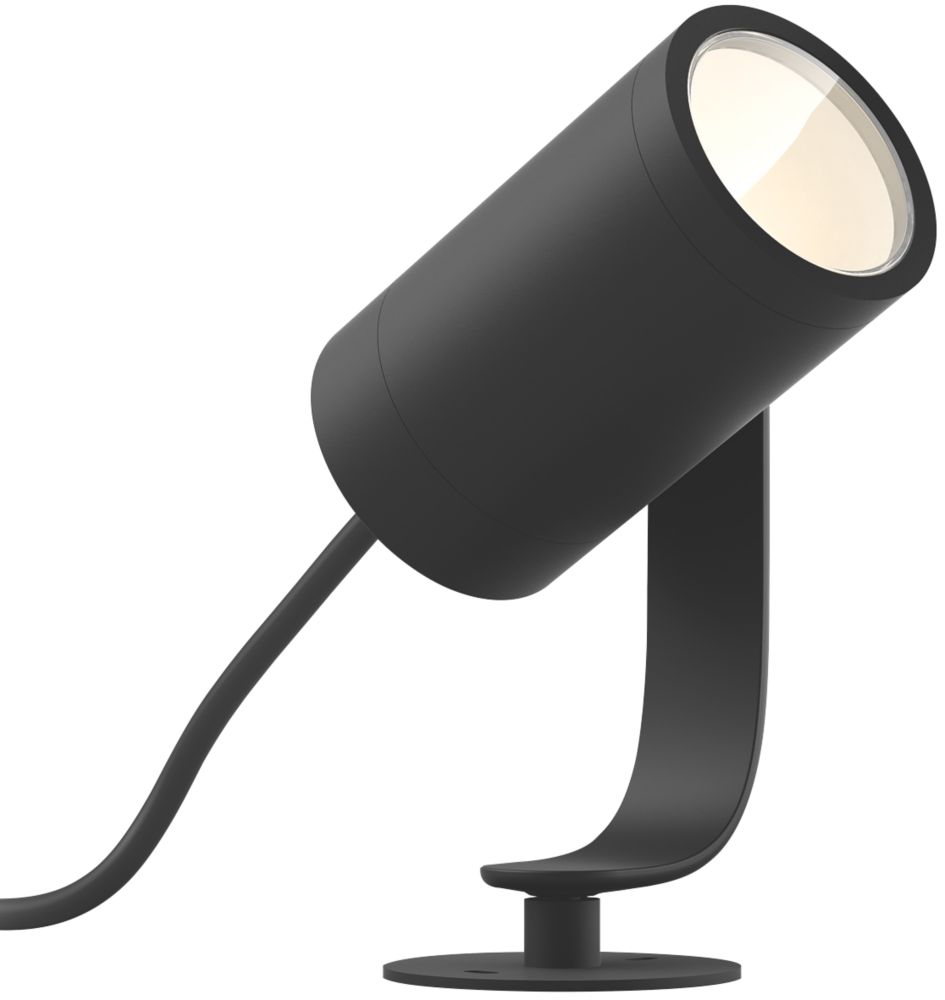 Image of Philips Hue Lily Outdoor LED Smart Spotlight Base Unit Anthracite 8W 600lm 