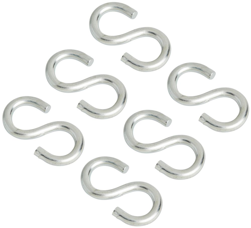 Image of Diall S-Hooks Zinc-Plated 25 x 3mm 6 Pack 