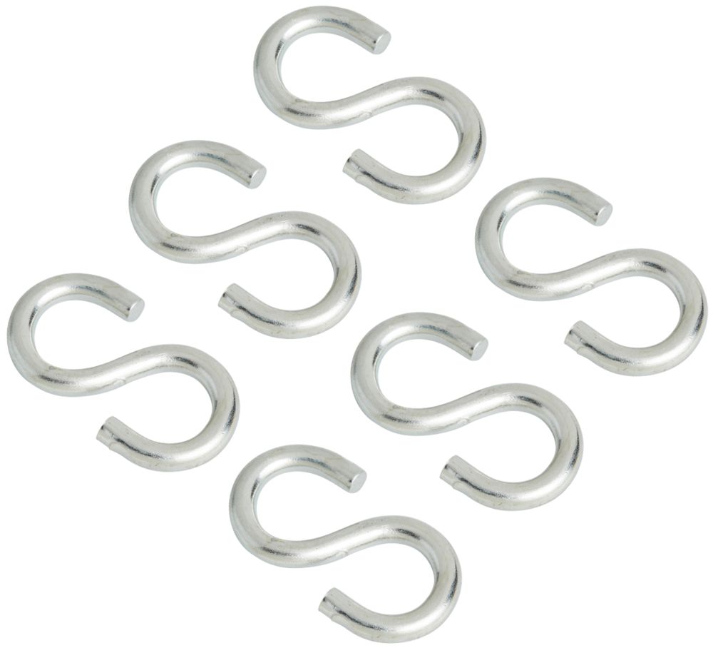 Image of Diall S-Hooks Zinc-Plated 25 x 3mm 6 Pack 