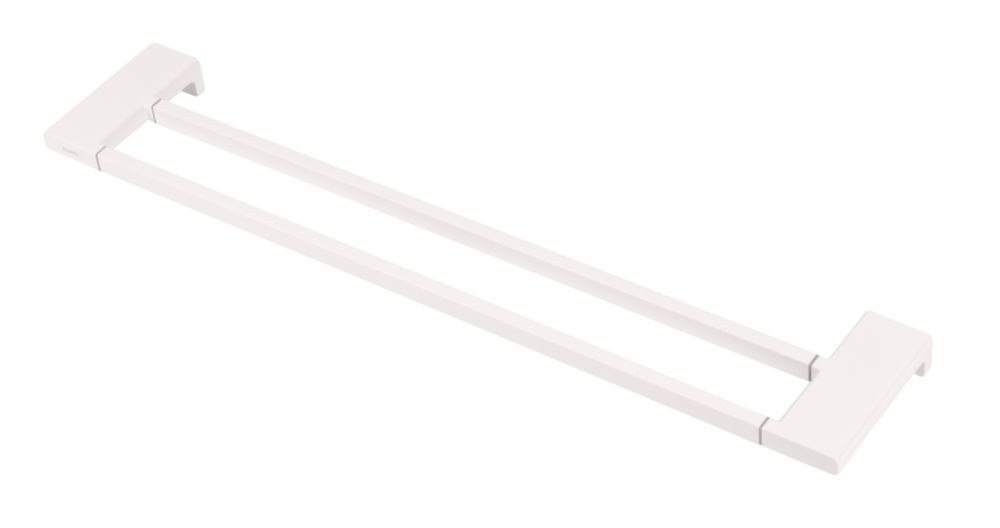Image of Hansgrohe AddStoris Double Bath Towel Rail Matt White 648mm x 124mm x 32mm 