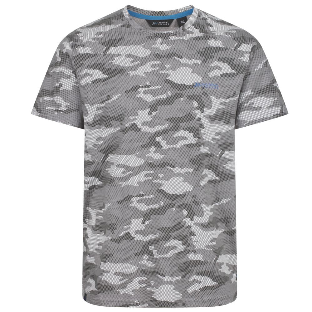Image of Regatta Dense Short Sleeve Workwear T-Shirt Rock Grey Marl XXX Large 50" Chest 