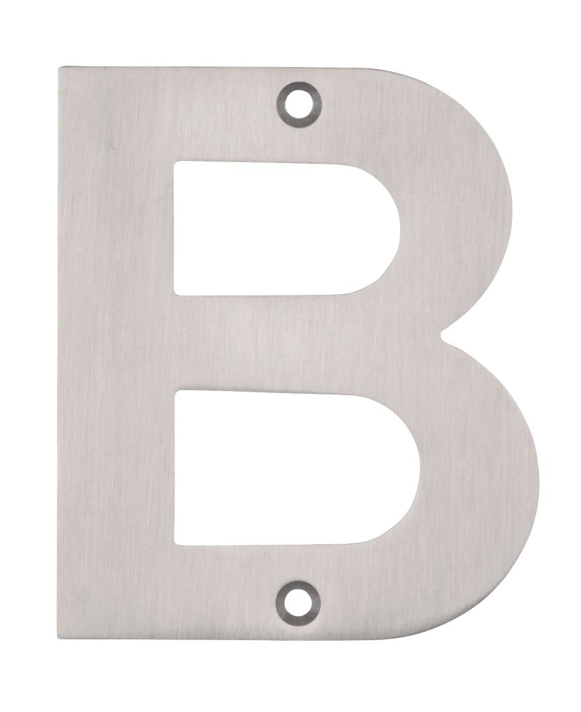Image of Eclipse Door Letter B Satin Stainless Steel 102mm 