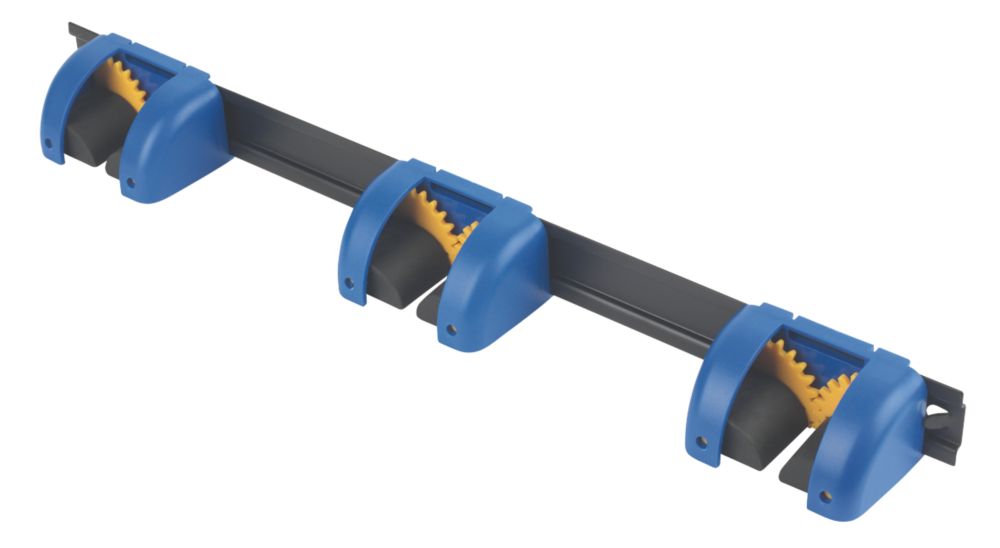 Image of Smith & Locke 3-Tool Hanger Rail Black / Blue 55 x 500mm 
