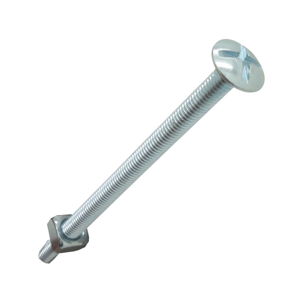 Image of Easyfix Bright Zinc-Plated Roofing Bolts M6 x 100mm 10 Pack 