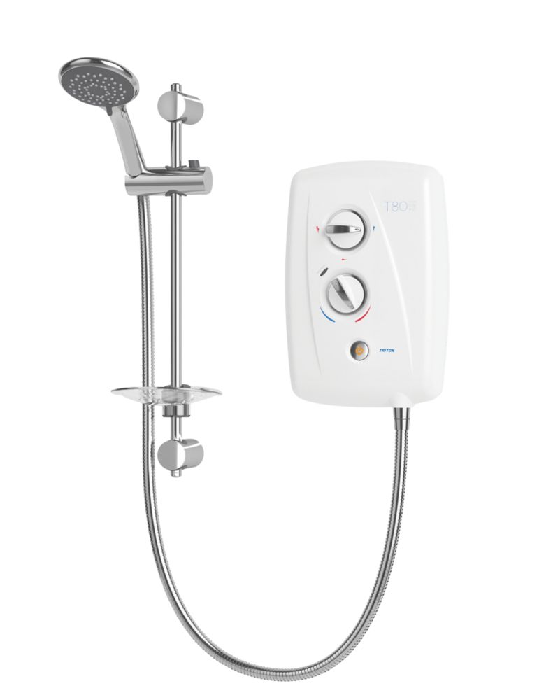 Image of Triton T80 Easi-Fit + White / Chrome 10.5kW Electric Shower 