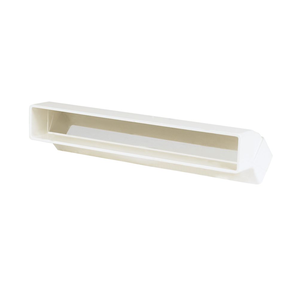 Image of Manrose Rectangular Flat Channel Vertical 45Â° Bend White 225mm 