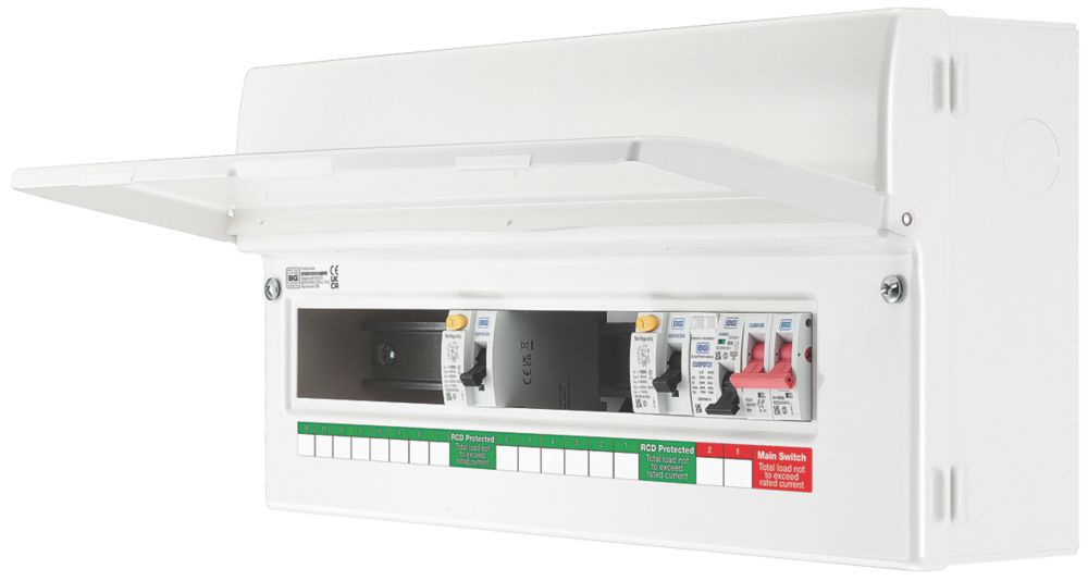 Image of British General Fortress 22-Module 14-Way Part-Populated High Integrity Dual RCD Consumer Unit with SPD 