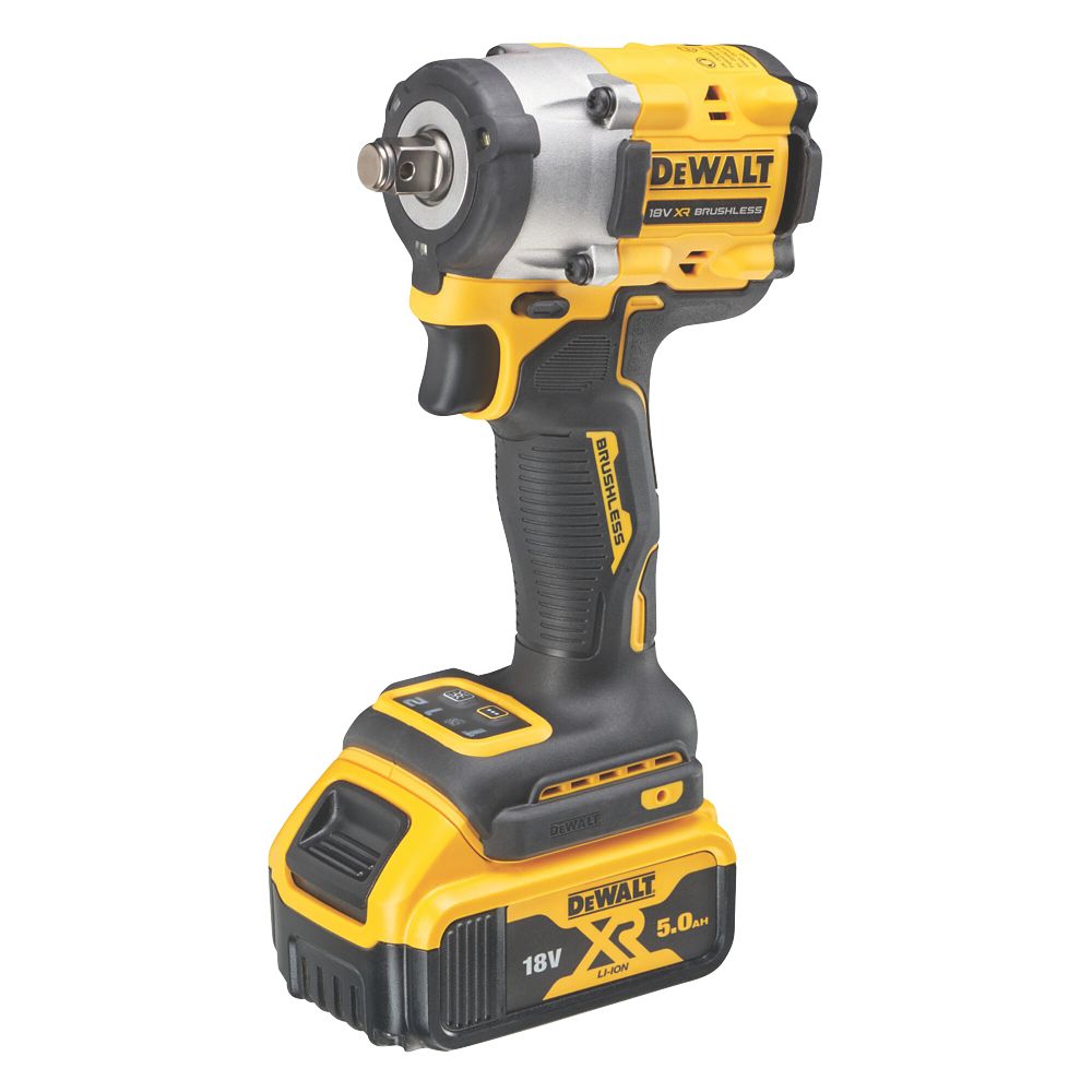 Image of DeWalt DCF921P2T-GB 18V 2 x 5.0Ah Li-Ion XR Brushless Cordless Compact Impact Wrench 