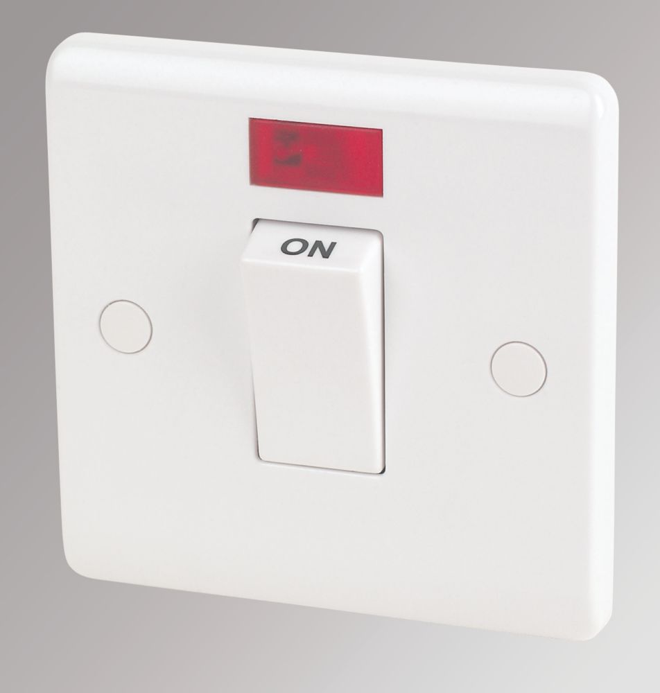 Image of LAP 45A 1-Gang DP Cooker Switch White with Neon 