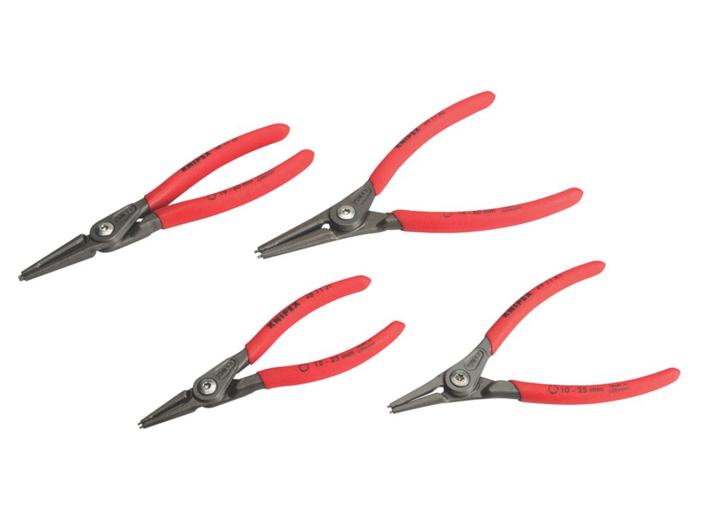 Image of Knipex Precision Circlip Pliers in Tool Roll 4 Pieces 
