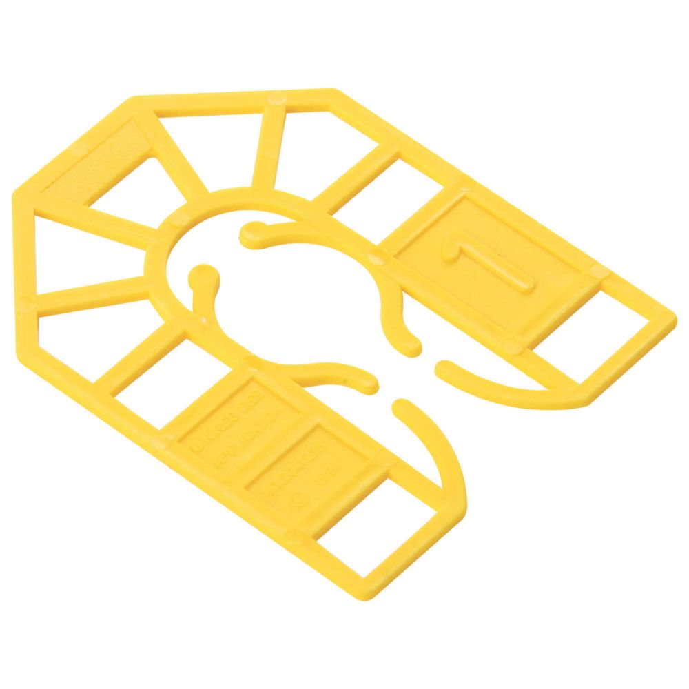 Image of Broadfix U Shims Yellow Small 55mm x 1mm x 43mm 200 Pack 