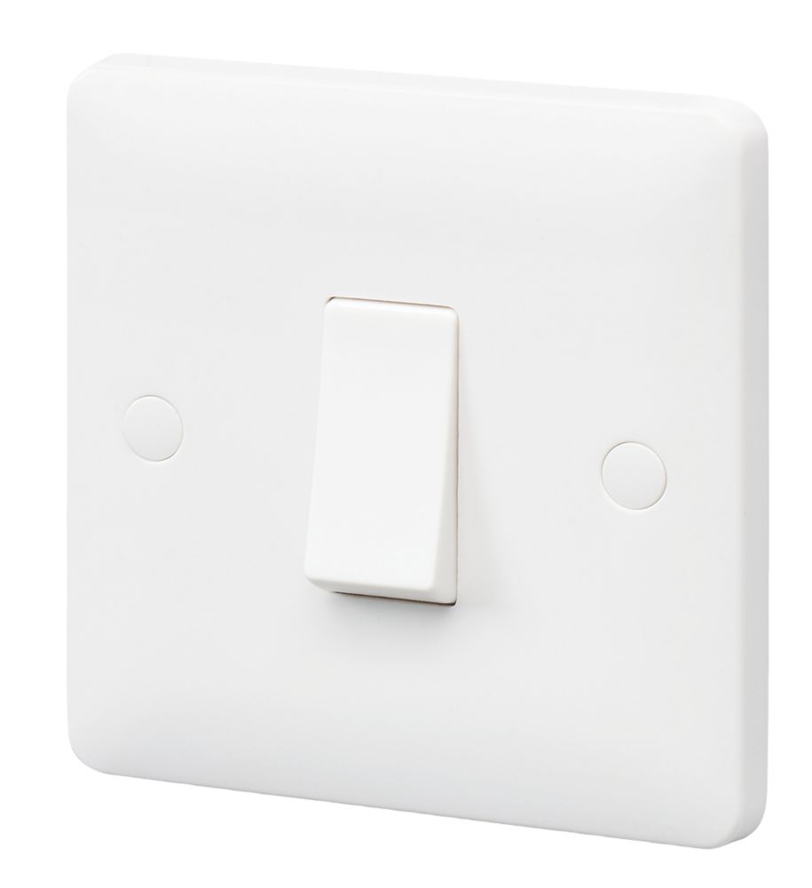 Image of MK Base 10AX 1-Gang 2-Way Light Switch White 