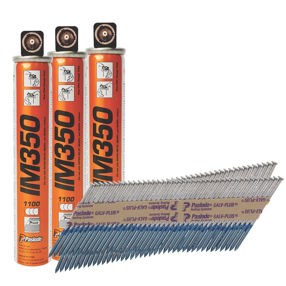 Image of Paslode Galvanised-Plus IM350 Collated Nails 2.8mm x 51mm 3300 Pack 
