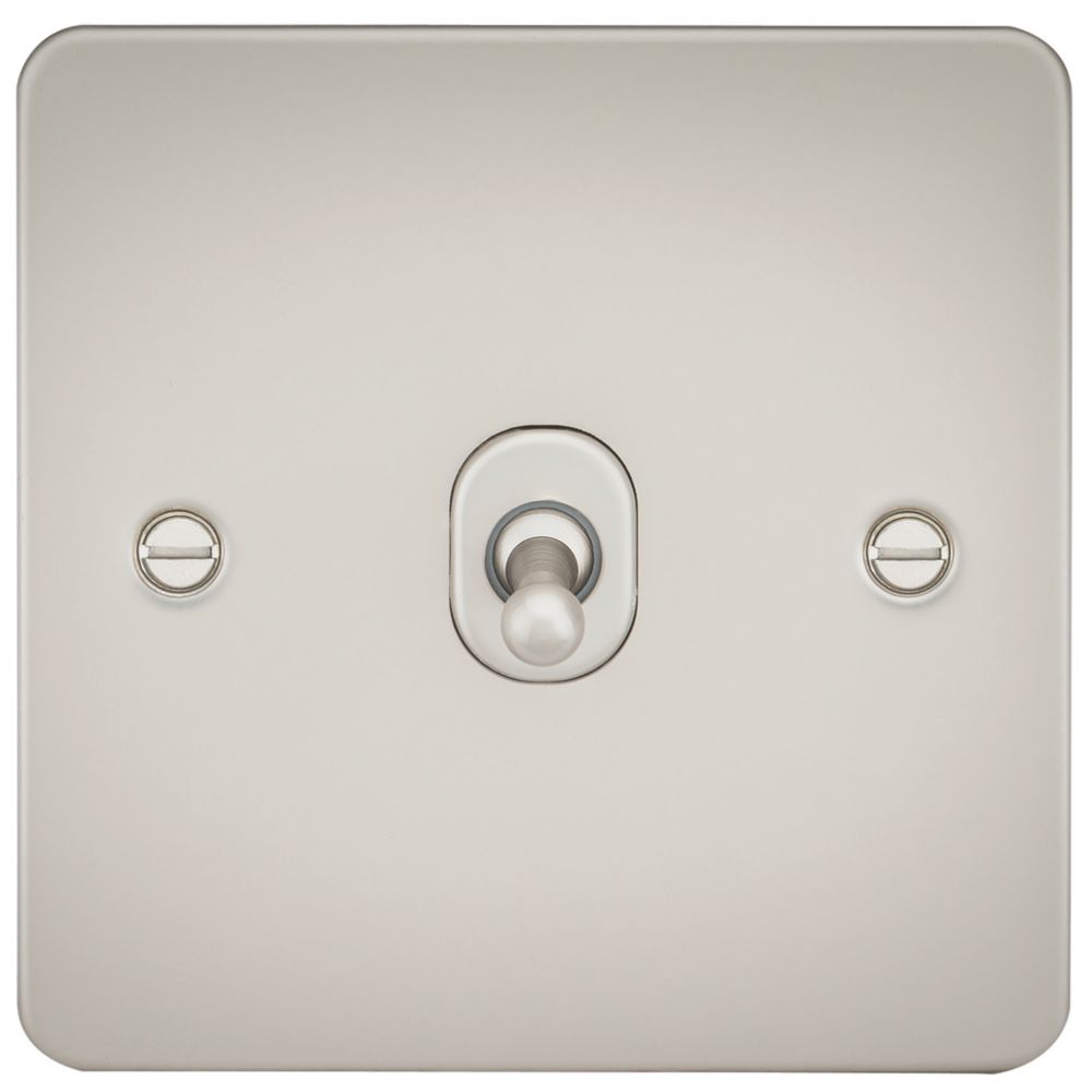 Image of Knightsbridge 10AX 1-Gang Intermediate Switch Pearl with Colour-Matched Inserts 