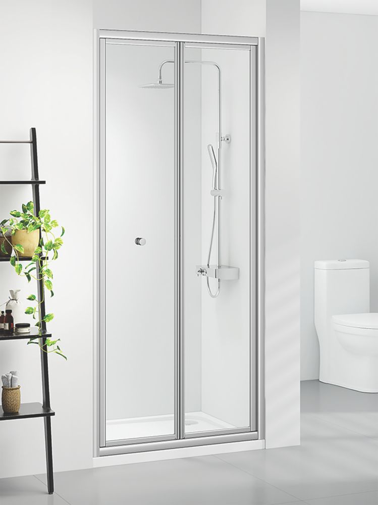 Image of Triton Neo Six Framed Square Bi-Fold Shower Door Chrome 900mm x 1850mm 