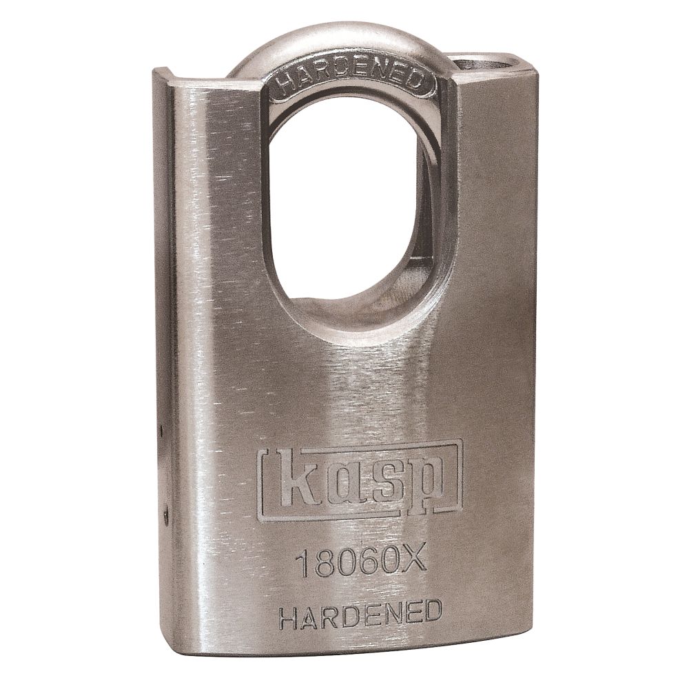 Image of Kasp K18060XD Hardened Steel Weatherproof Closed Shackle Padlock 60mm 