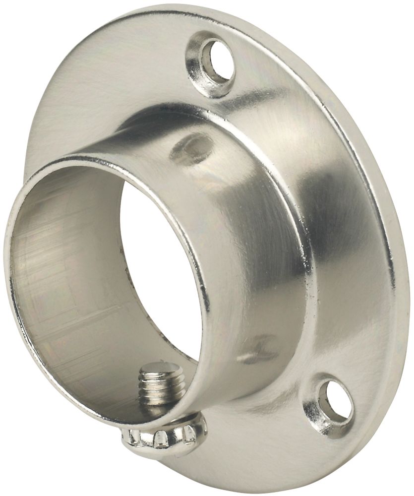 Image of Smith & Locke Rail End Sockets Brushed Nickel 25mm 2 Pack 