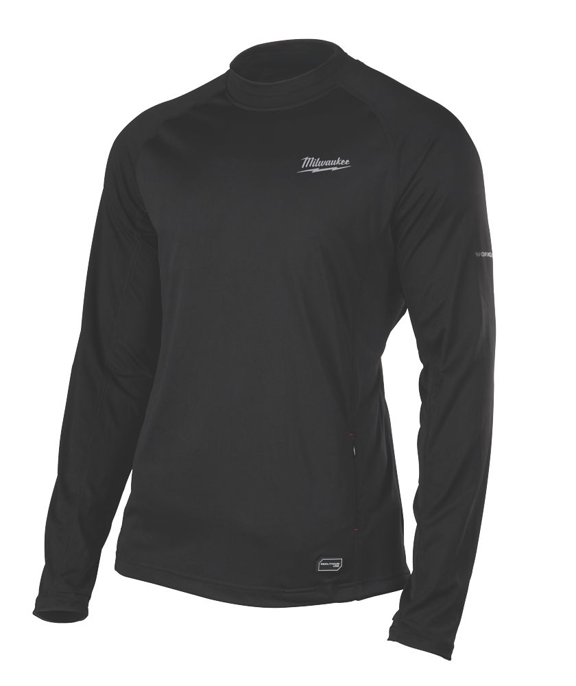 Image of Milwaukee L4HBLB-301 4V Li-Ion RedLithium Long Sleeve Heated Base Layer Black Small 38" Chest - Bare 