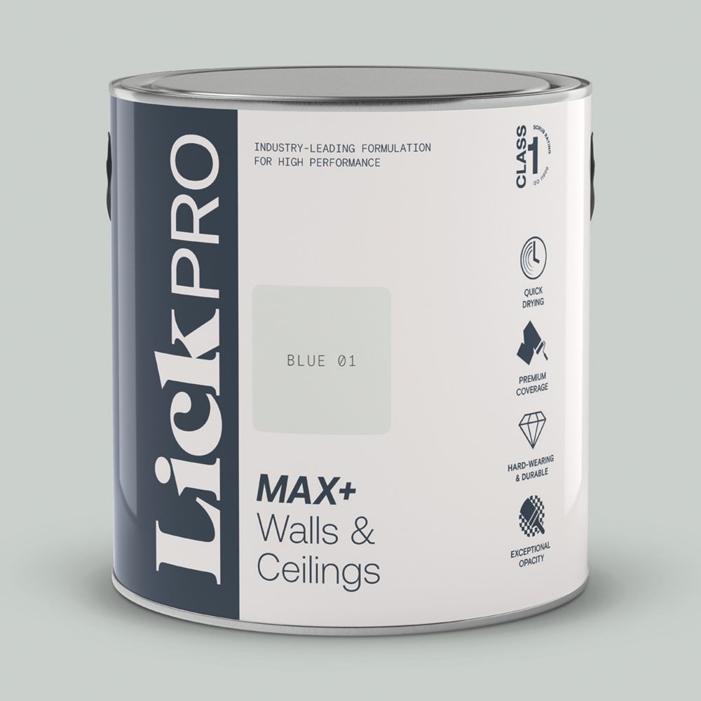 Image of LickPro Matt Blue 01 Emulsion Paint 2.5Ltr 