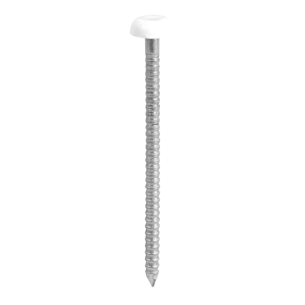 Image of Timco Polymer-Headed Pins White 6.4mm x 25mm 0.19kg Pack 