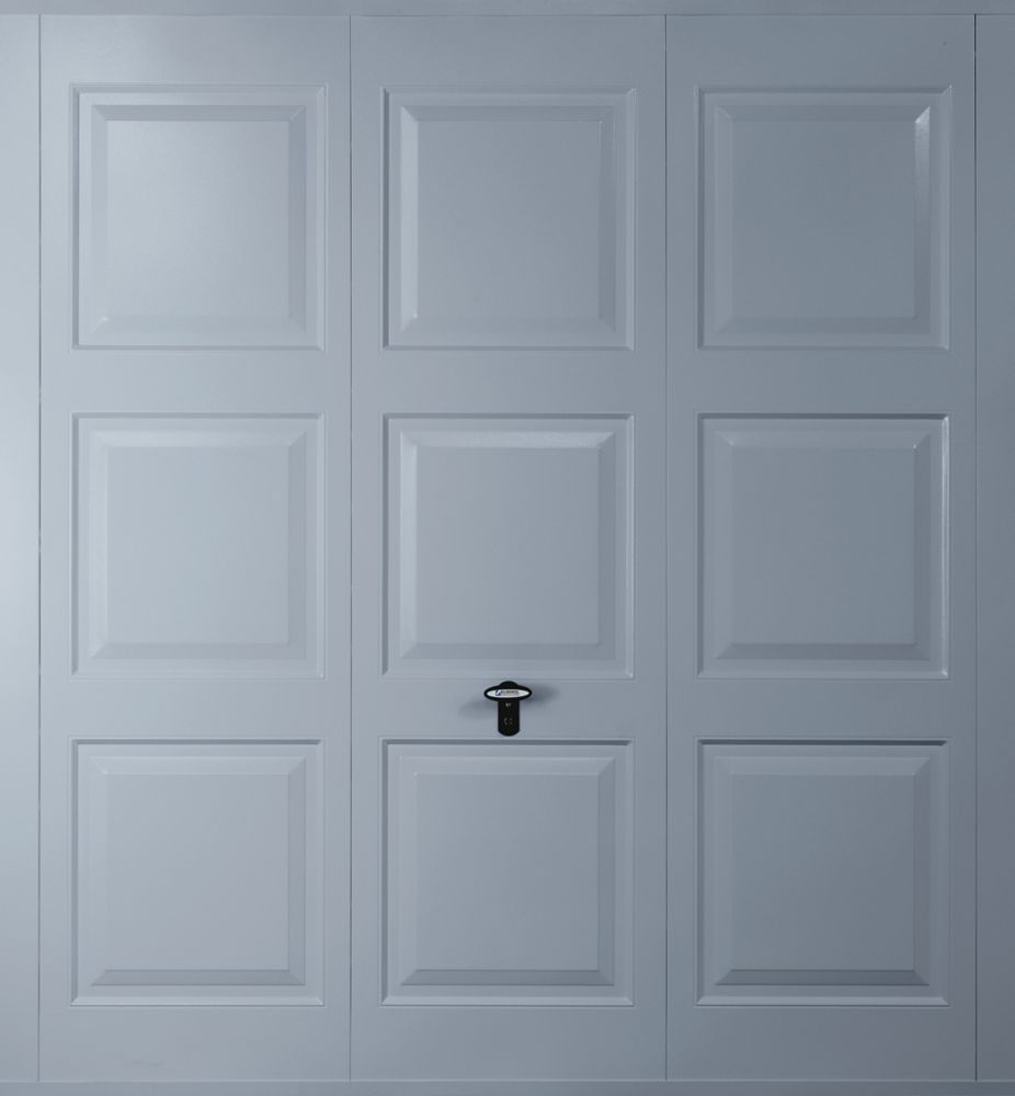 Image of Gliderol Georgian 7' x 7' Non-Insulated Frameless Steel Up & Over Garage Door Window Grey 