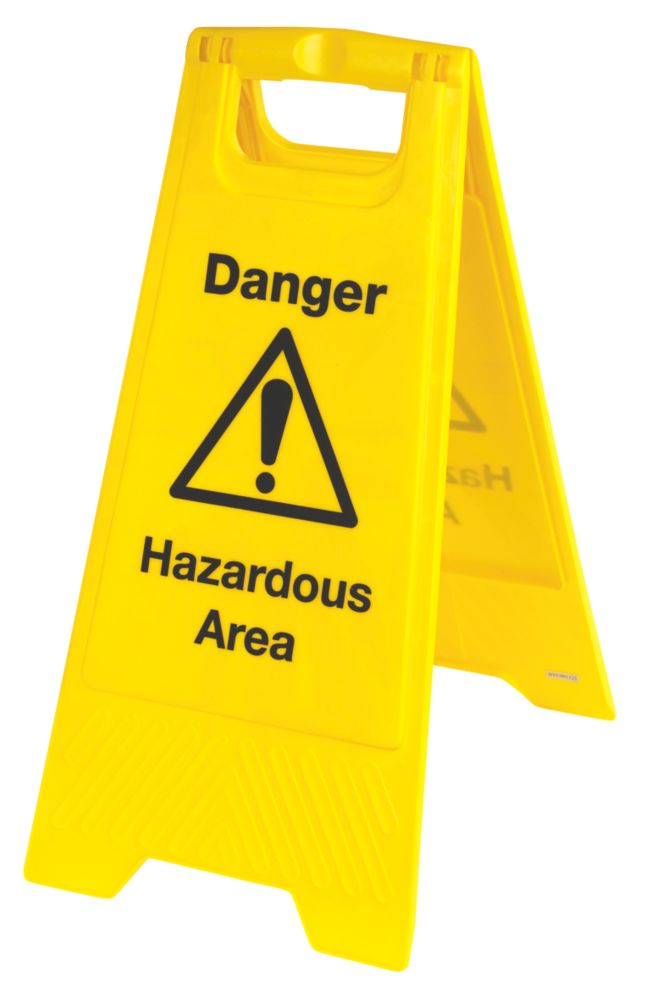 Image of Danger Hazardous Area A-Frame Safety Sign 680mm x 300mm 