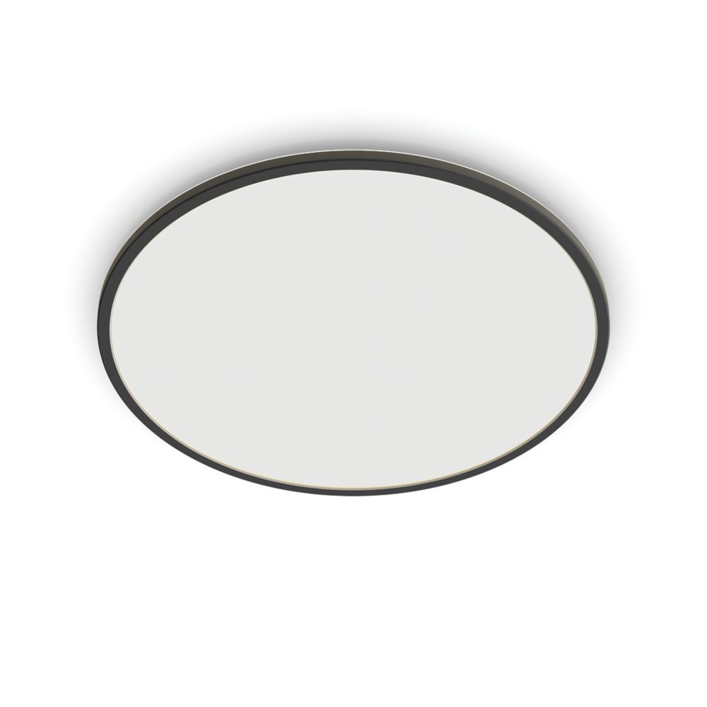 Image of Philips SuperSlim LED Ceiling Light IP54 Black 15W 1300lm 