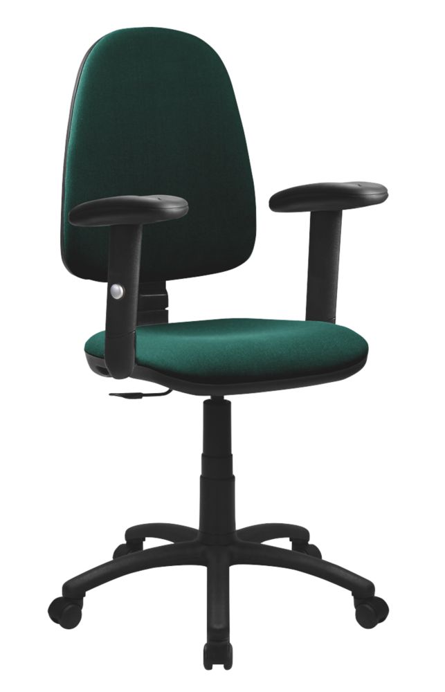 Image of Nautilus Designs Java 200 Medium Back Task/Operator Chair Height Adjustable Arms Green 