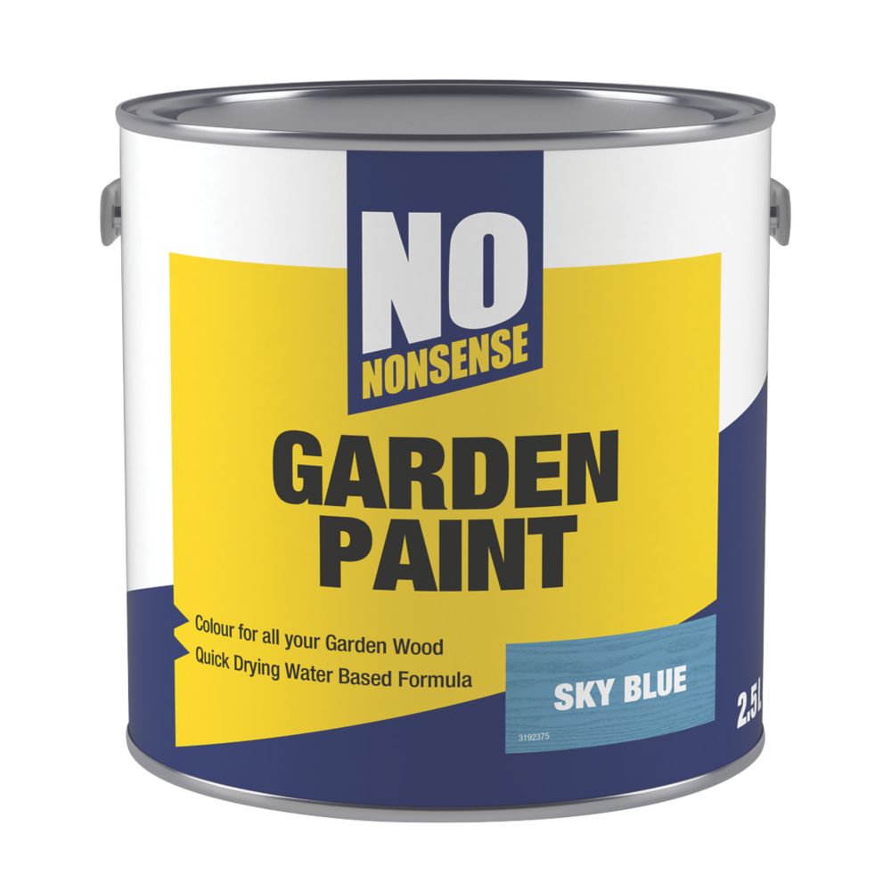 Image of No Nonsense Garden Colour Wood Paint Semi-Matt Sky Blue 2.5Ltr 