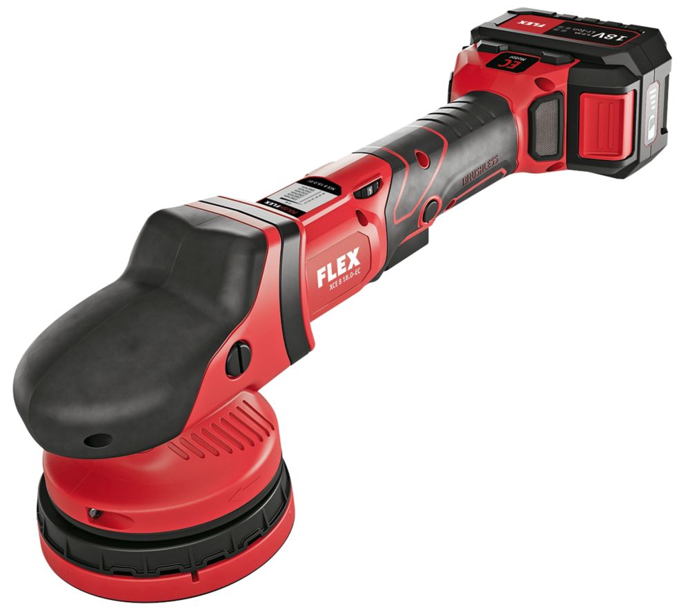 Image of Flex XFE 15 150mm 18V 2 x 5.0Ah Li-Ion Brushless Cordless Random Orbit Polisher Set 